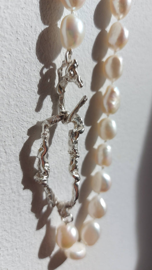 Baroque Pearl Oyster World Knotted Necklace